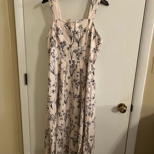 SHEIN Beige and Black Floral Maxi Dress